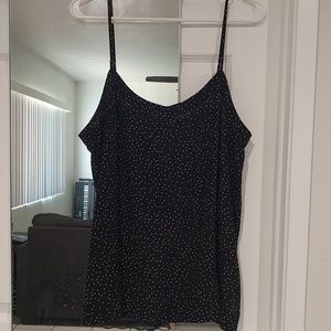 Madewell black polka dot cami top